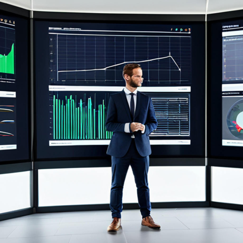 A diverse group of professional business individuals, fully clothed in modern, modest business attire, collaborating around a large interactive screen in a high-tech, sleek German office. The screen displays complex data visualizations and resource allocation charts. The background features modern architecture and digital displays. The atmosphere is one of focused innovation and efficient problem-solving. safe for work, appropriate content, fully clothed, professional, perfect anatomy, correct proportions, natural pose, well-formed hands, proper finger count, natural body proportions, high-quality, professional photography.