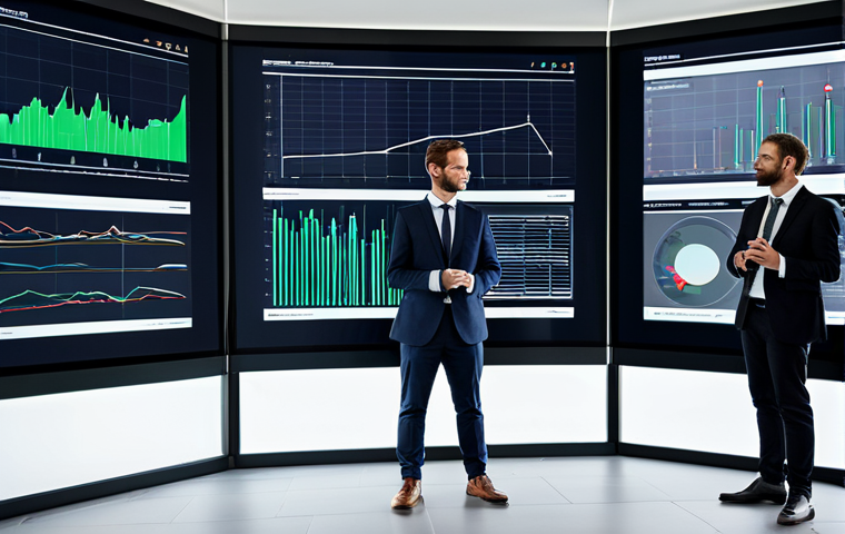 A diverse group of professional business individuals, fully clothed in modern, modest business attire, collaborating around a large interactive screen in a high-tech, sleek German office. The screen displays complex data visualizations and resource allocation charts. The background features modern architecture and digital displays. The atmosphere is one of focused innovation and efficient problem-solving. safe for work, appropriate content, fully clothed, professional, perfect anatomy, correct proportions, natural pose, well-formed hands, proper finger count, natural body proportions, high-quality, professional photography.