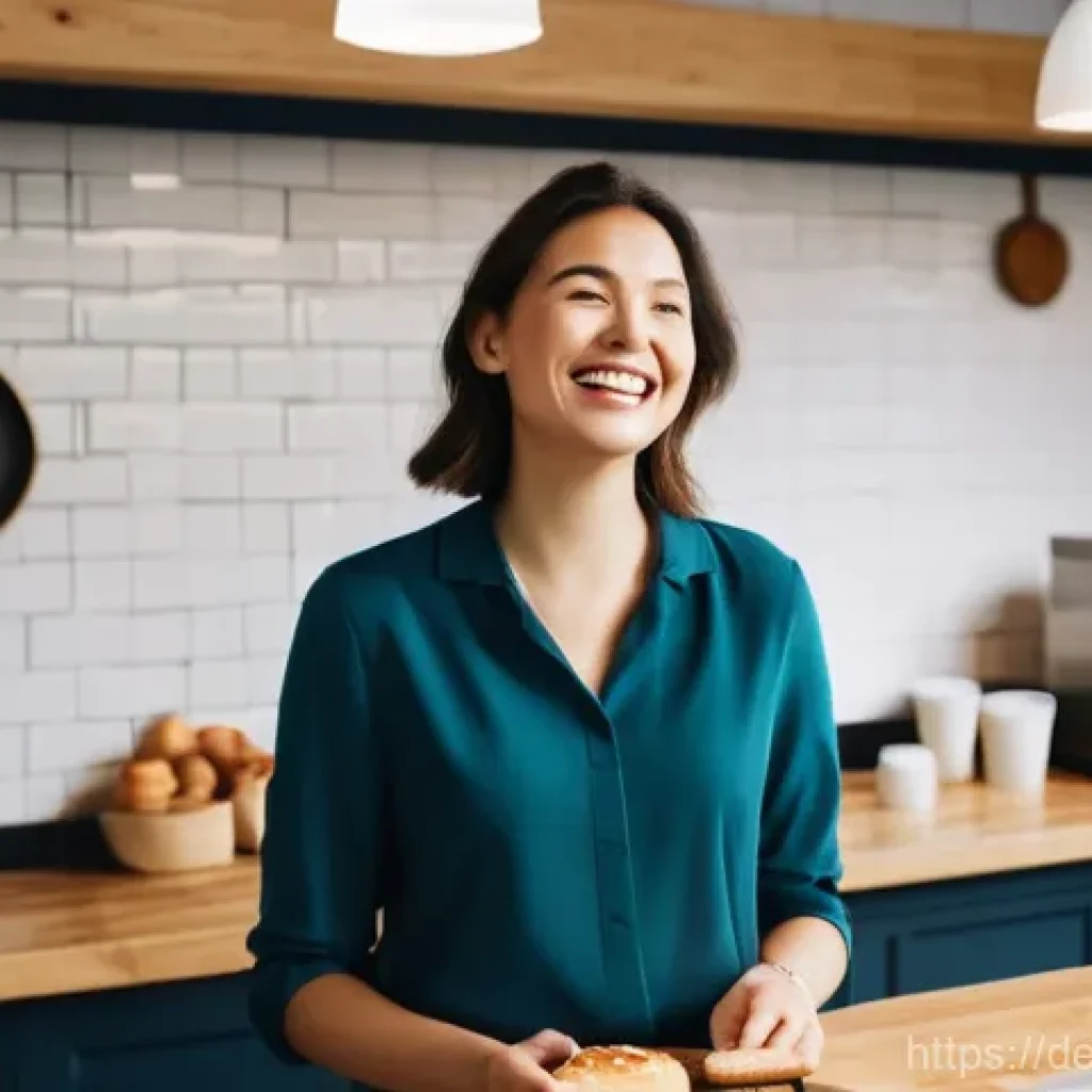 효과적인 문제해결 중심 포지셔닝 사례 연구 - **Prompt:** A young professional, a woman in her late 20s, dressed in smart-casual business attire, ...