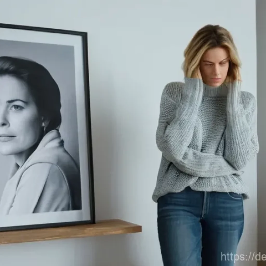 문제해결 중심 포지셔닝의 필요성과 장점 - **Prompt:** A mid-shot of a woman in her late 30s, standing in a cozy, modern German living room wit...