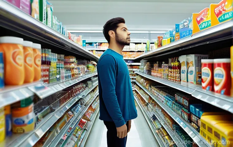 문제해결 중심 포지셔닝의 의사결정 과정 - **Prompt 1: The Overwhelmed Consumer in the Supermarket**
    A young adult, perhaps in their mid-20...