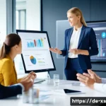 Home 14 문제해결 중심 접근법으로 고객 신뢰 구축하기 - A professional business meeting scene in a modern German office, featuring diverse colleagues engage...