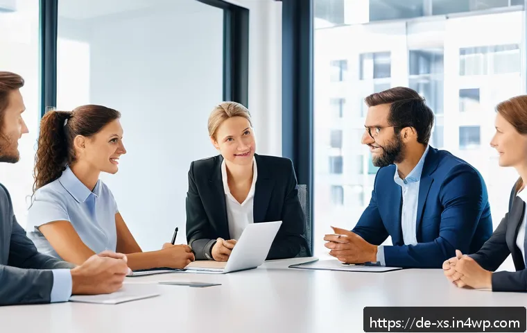 문제해결 중심 포지셔닝이 필요한 이유 - A professional German business setting where a diverse group of colleagues are engaged in an open di...